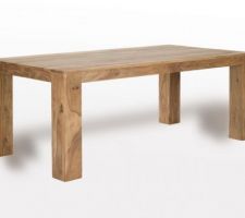 Table en palissandre, commandée chez Massivum, 2m X 1m