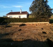 Creusage pour les 36 pieux de la maison
