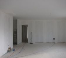 Plafond pi&egrave;ce &agrave; vivre apr&egrave;s 2 couches