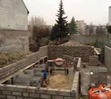 Elevation des mur du sous sol