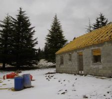 De la route, petite, on entre de suite dans la petite maison... Bah ce n'est pas comme l'entrée pour un château... Les arbres sont à gauche