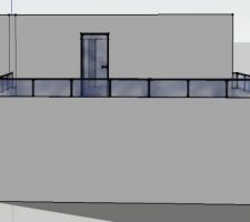 Façade Nord de la maison réalisée avec SketchUp