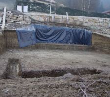 Terrassement vu d'en bas du terrain