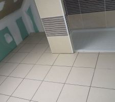 Pose du carrelage sdb &eacute;tage