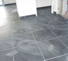 Carrelage en fin de pose