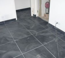 Carrelage en fin de pose