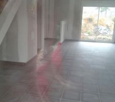 Plinthes pos&eacute;es   joints faits