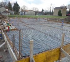 Préparation pour couler la dalle