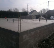 En 2 jours feraillage et beton coulé