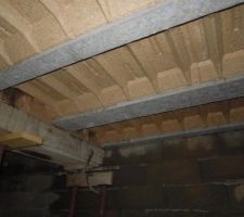 Vue du plafond du sous sol (plancher rectolight)