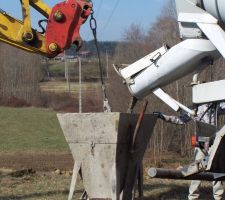 Préparation au coulage du béton dans les trous