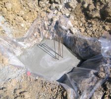 Pour les poteaux de la terrasse