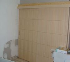 Cloison coulissante entre les chambres des filles