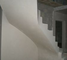 Escalier plâtré