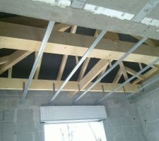 Rails de plafond posés (plafond cuisine)