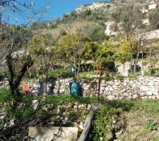 Les murs en pierres seches .