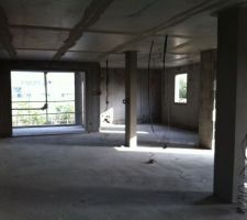 Notre T4 : 
&agrave; gauche la future cuisine
en face le balcon
&agrave; droite notre future chambre
au milieu gauche le s&eacute;jour