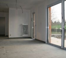 Vue depuis la futura place du meuble TV