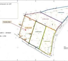 En attende du bornage, voici les c&ocirc;tes estim&eacute;es qui seront confirm&eacute;es par le bornage.