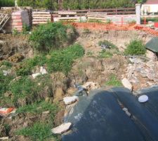 Suite du glissement de terrain