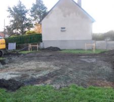 La première partie de terrassement est réalisé