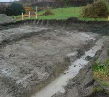 Les fondations sont coul&eacute;es dans la journ&eacute;e