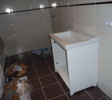 On commence &agrave; installer la salle de bain