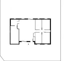 Plan de la maison et l'implantation sur le terrain quasiment de forme carré