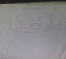 Voila une idée de ce que je voudrai a l étage avec une mezzanine  ( dsl pas une pro du dessi)