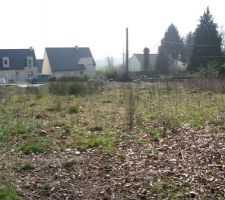 Photo du terrain après passage du paysagiste et juste avant le début des travaux