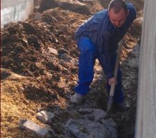 Préparation pour le drainage !!