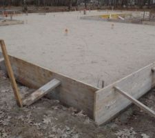 Juste avant le coulage de la dalle