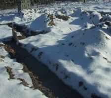 Semelles béton sous la neige...