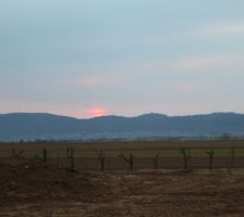 Coucher de soleil de la maison