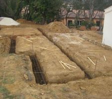 Ferraillé bien propre, c'est prêt pour le coulage du bèton.