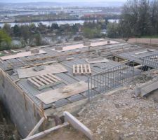 Pr&eacute;paration de la dalle du RdC