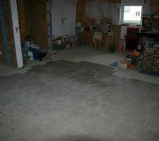 Pour finaliser le carrelage, il va falloir re d&eacute;m&eacute;nager l'atelier