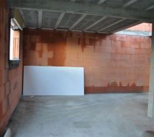 Vue sur le futur salon