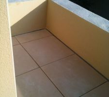 Pose des dalles de balcon