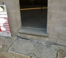 Appui de porte d'entré en place