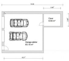 Sous sol garage 2 voitures et cave