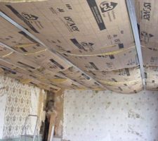 Laine de verre plafond chambre 2 et 3