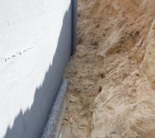 Début du remblais après la pose du batifibre