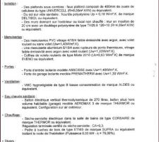 Bilan sommaire du bureau d 'etude thermique