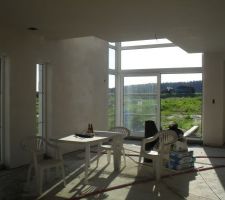 Plafonnage des murs interieur terminé