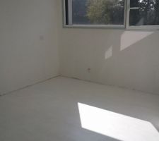 Plancher chambre puce peint en blanc 29/03/2012