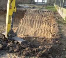 Le d&eacute;but de la descente du garage