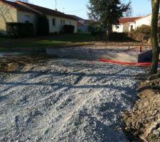 Tout est pratiquement pr&ecirc;t pour que la dalle soit couler.