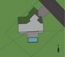 Implantation Maison sur le terrain - Faite par Quentin21