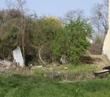 Haut du terrain apr&egrave;s (emplacement de la future construction)